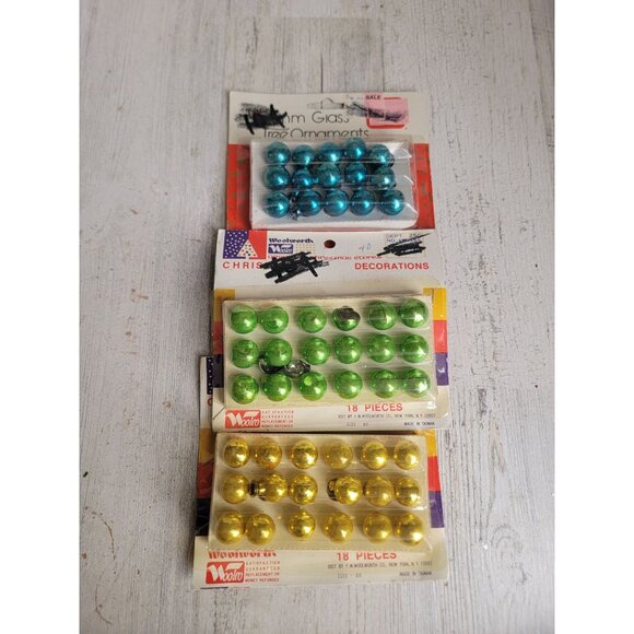 unbranded Other - Mini ornament green blue gold ball blown glass ornament Xmas